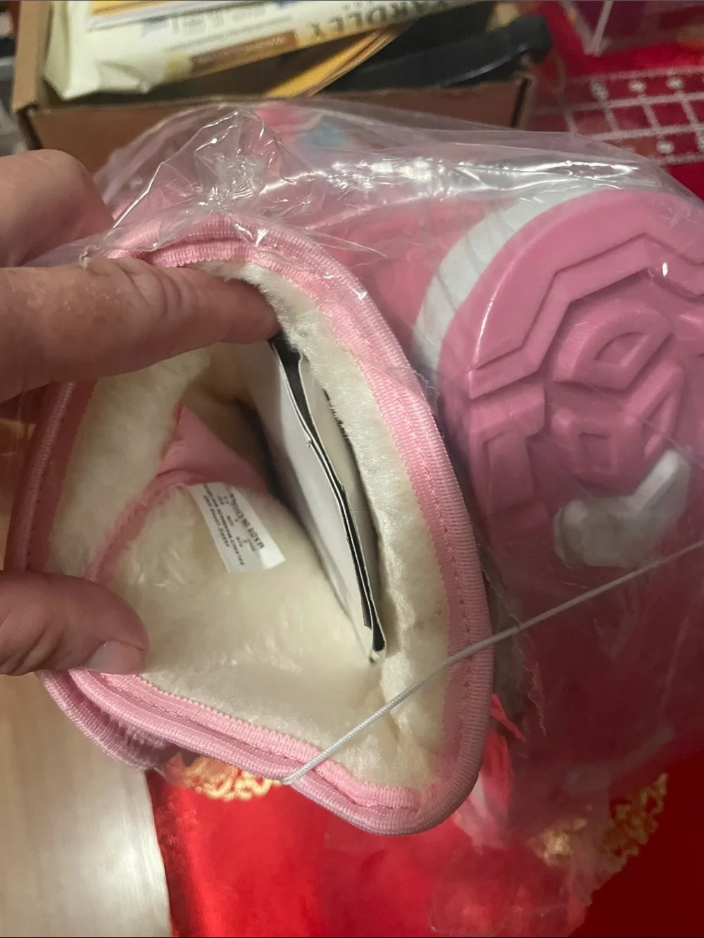 Kids Pink Galaxy Winter Boots
